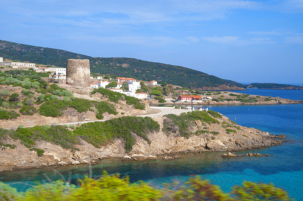 Cala Murichessa, in background Cala DOliva, Asinara Island National Park, Porto Torres, North Sardinia, Italy, Europe