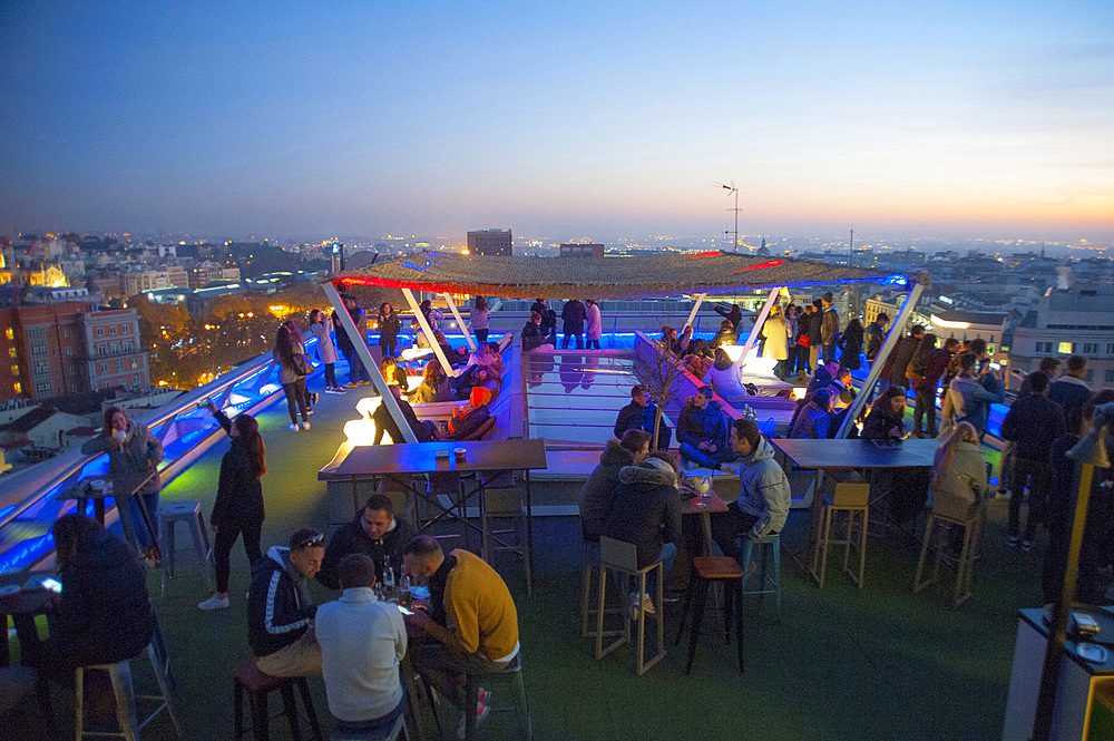 Terrace, Circulo de Bellas Artes Azotea, Calle de Alcalà, Madrid, Spain, Europe