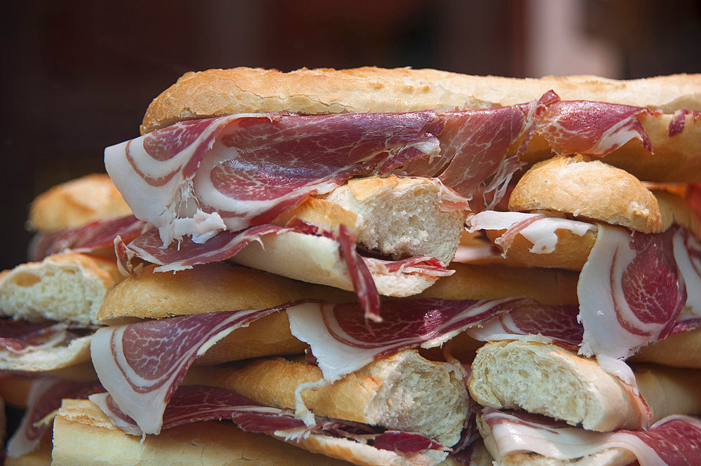 Jamon Iberico, Porta del Sol, Madrid, Spain, Europe