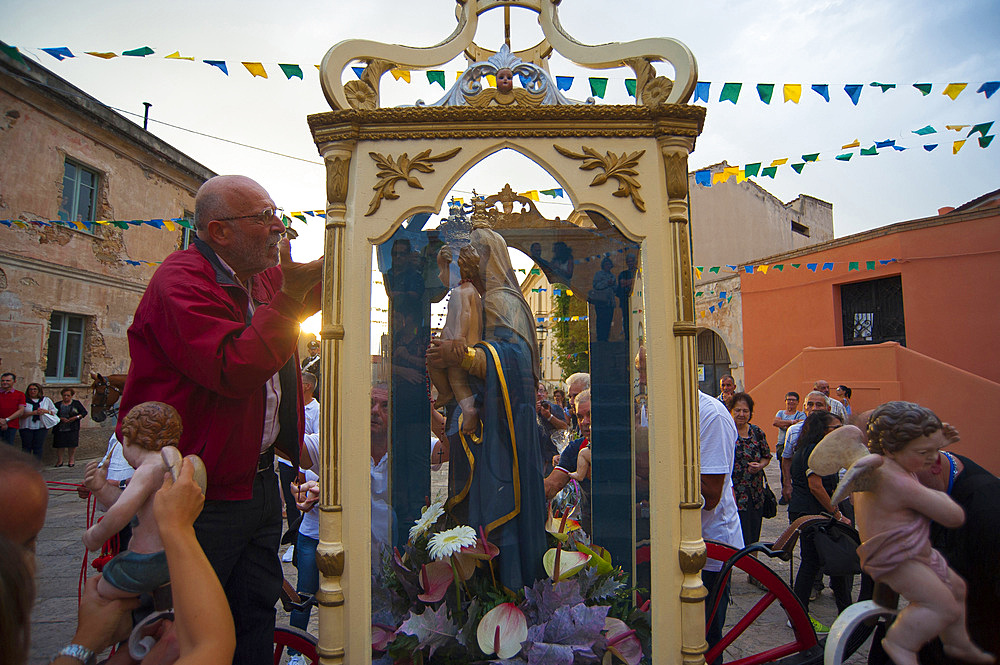 Procession of Santa Maria de is Aquas, Sardara, Sardinia, Italy, Europe