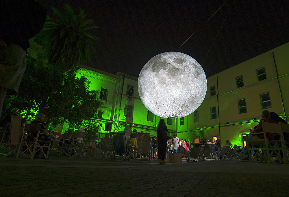 Luke Jerraman author of Museum of the Moon, Sa Manifattura, Cagliari, Sardinia, Italy, Europe