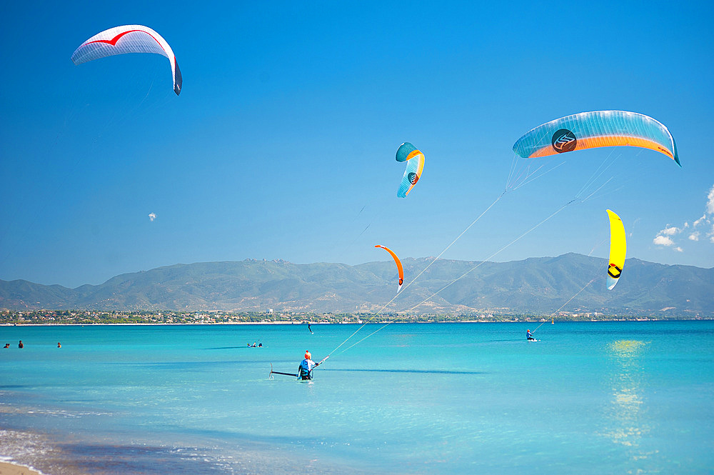 Kitefoil World Championship, Poetto Beach, Cagliari, Sardinia, Italy, Europe