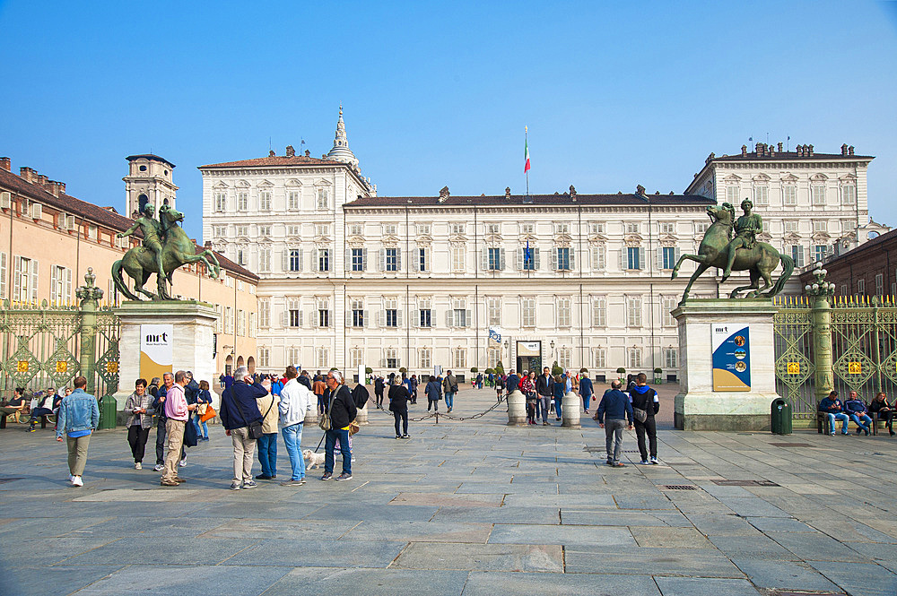 Palazzo Reale, Royal Palace, Piazza Castello, historic city center, Turin, Piedmont, Italy, Europe