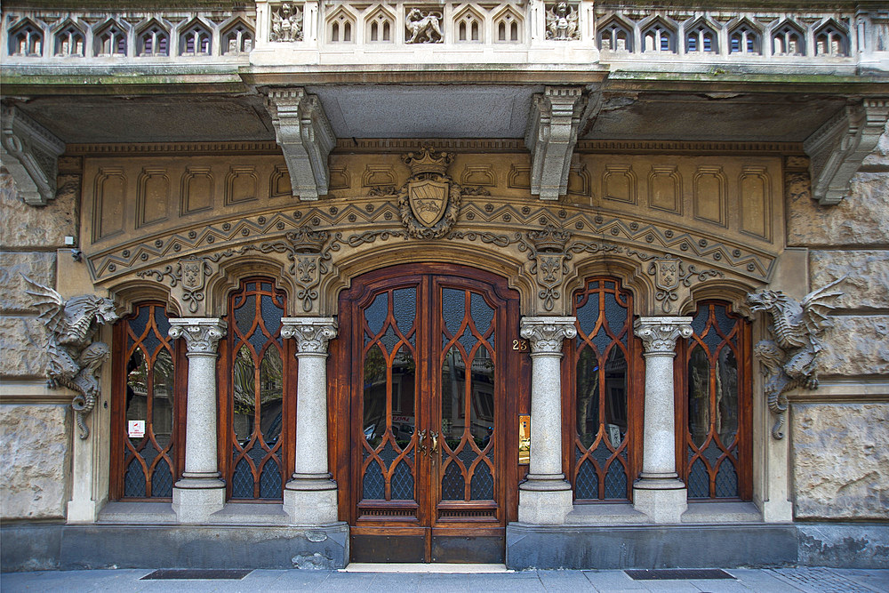 Palazzo della Vittoria or Casa dei Draghi palace, Liberty Palace, Corso Francia, historic city center, Turin, Piedmont, Italy, Europe