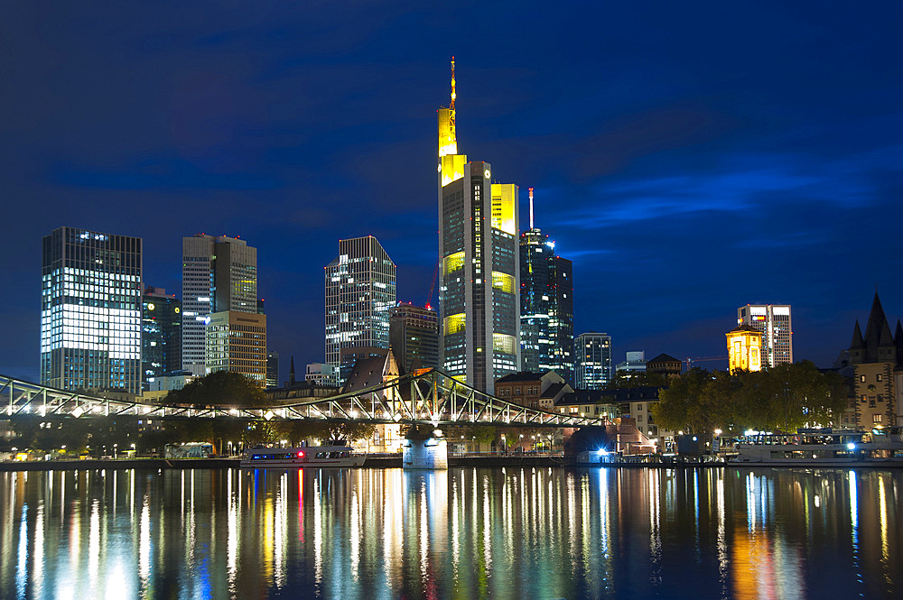Skyscraper Skyline, Frankfurt am Mein, Frankfurt, Hesse, Germany, Europe