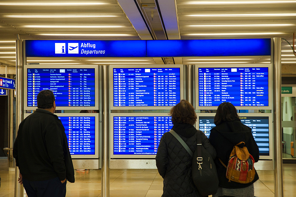 Frankfurt Airport, Flughafen Frankfurt am Main, Frankfurt am Mein, Frankfurter skyline, Hesse, Germany, Europe