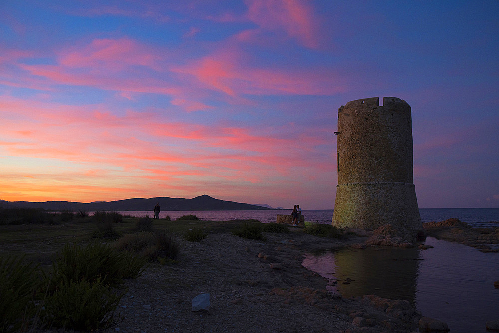 San Giovanni Tower; La Caletta, Siniscola, Sardinia, Italy, Europe