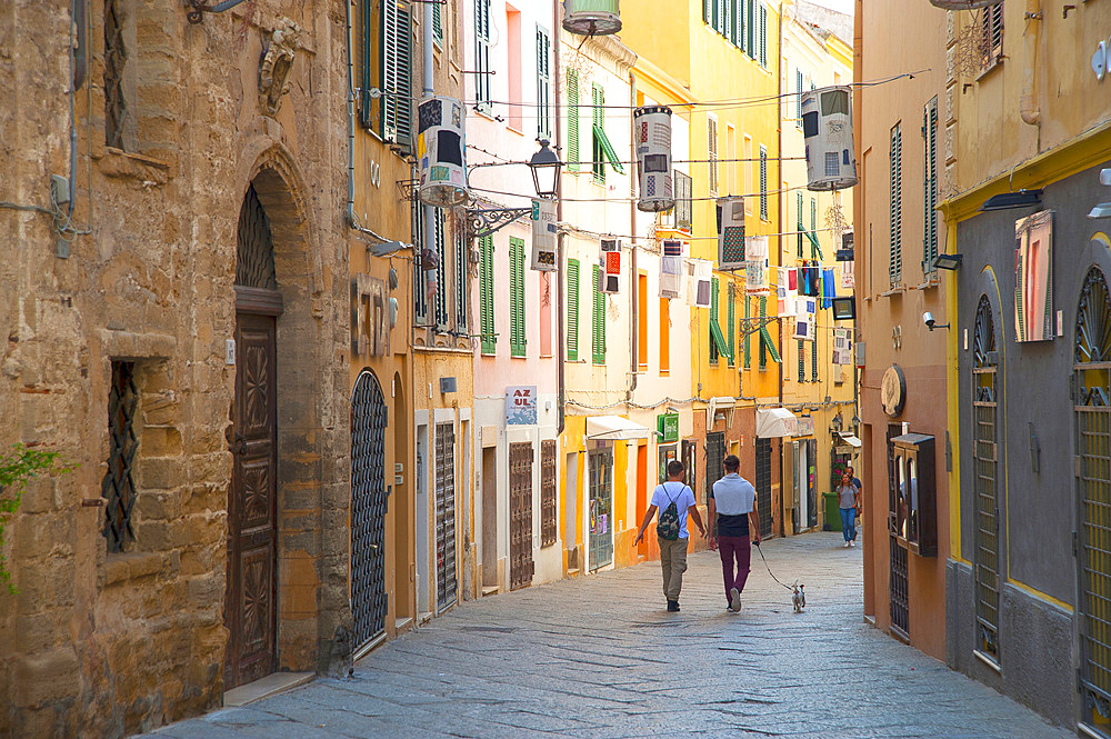 Via Ferret street, Alghero, Sardinia, Italy, Europe