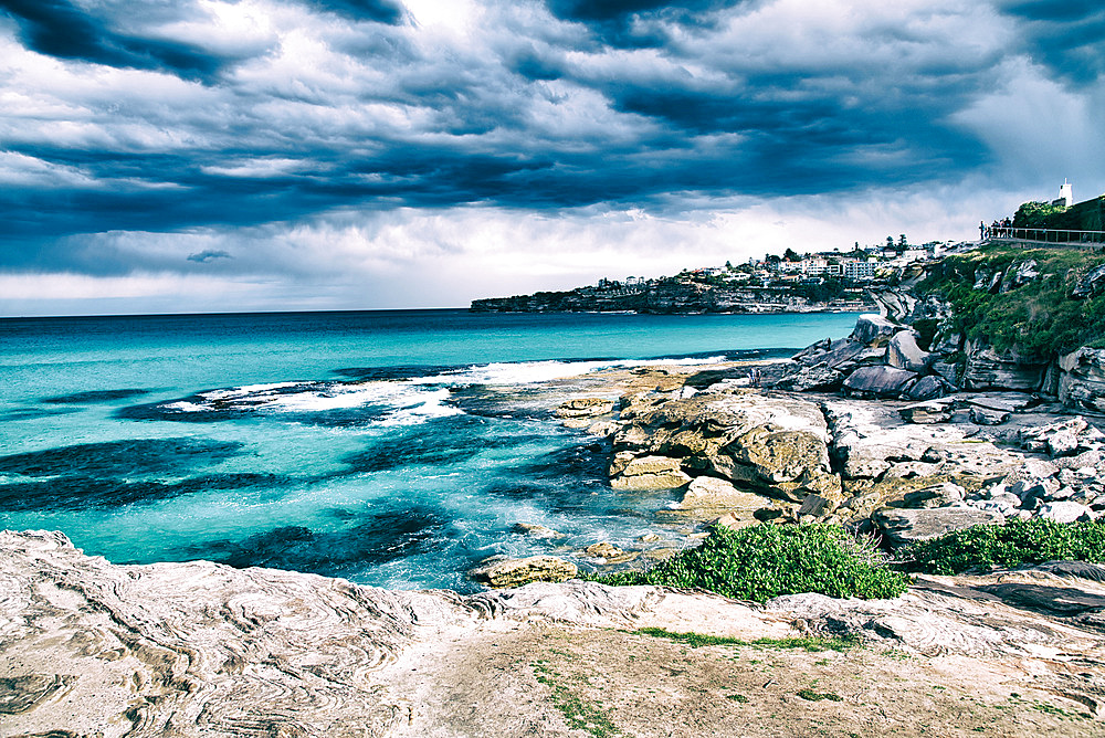 Beautiful coasrline of Bondi Beach, Sydney.