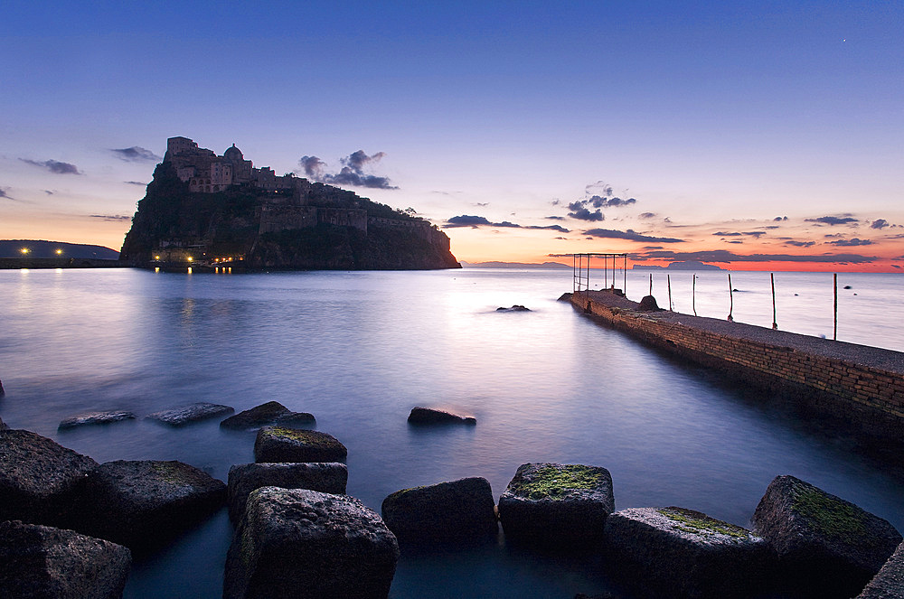 Aragonese castle, Ischia island, Campania, Italy, Europe