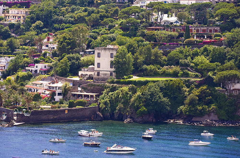 Guevara Tower, Ischia island, Naples, Campania, Italy, Europe.
