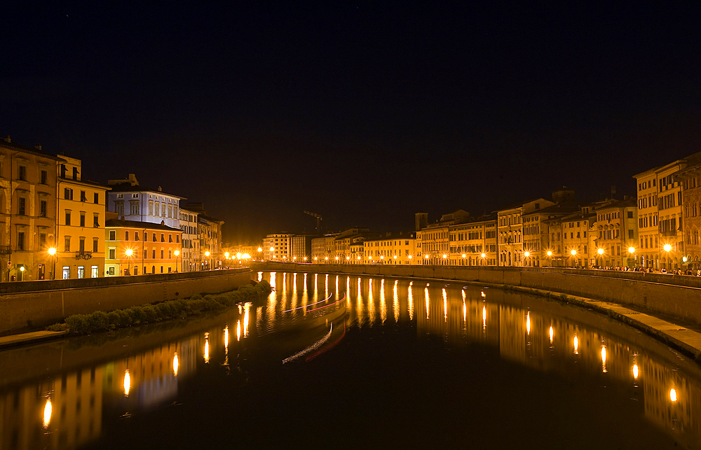 Arno river, Pisa city, Tuscany, Italy, Europe.