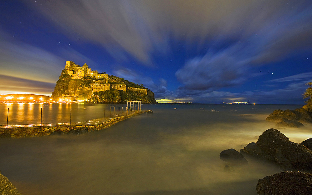 Aragonese castle, I schia Ponte, Ischia island, Campania, Italy, Europe