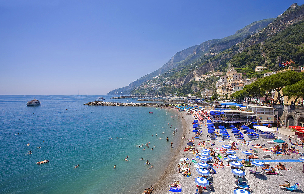 Beach, Amalfi, Amalfi Coast, Campania, Italy, Europe