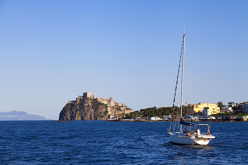 Aragonese castle, Ischia island, Campania, Italy, Europe.