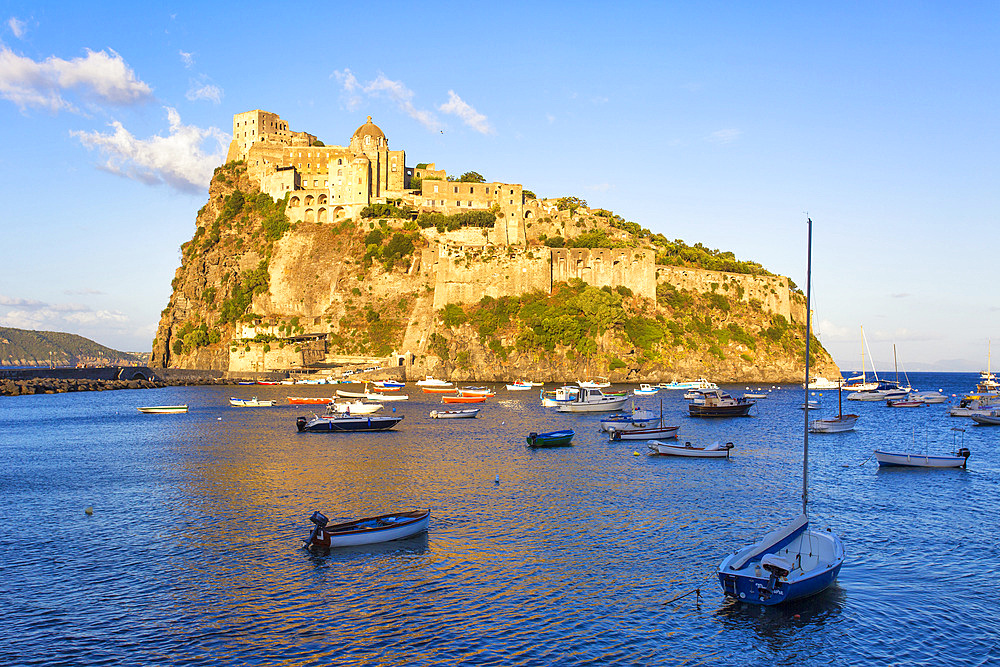 Aragonese Castle, Ischia Porto, Ischia island, Campania, Italy, Europe