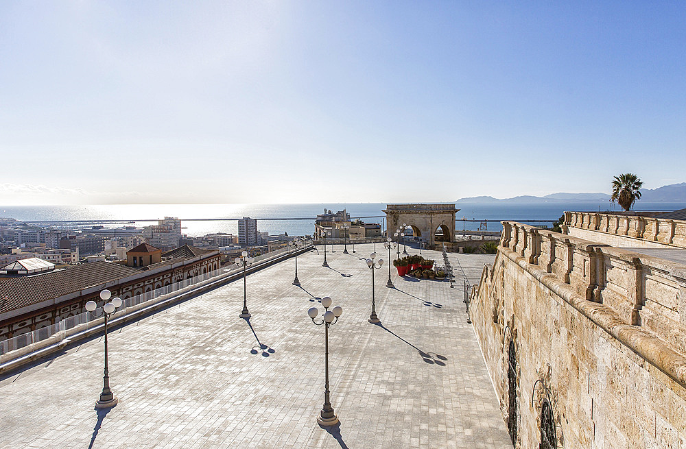 Bastione San Remy, Cagliari, Sardinia, Italy, Europe