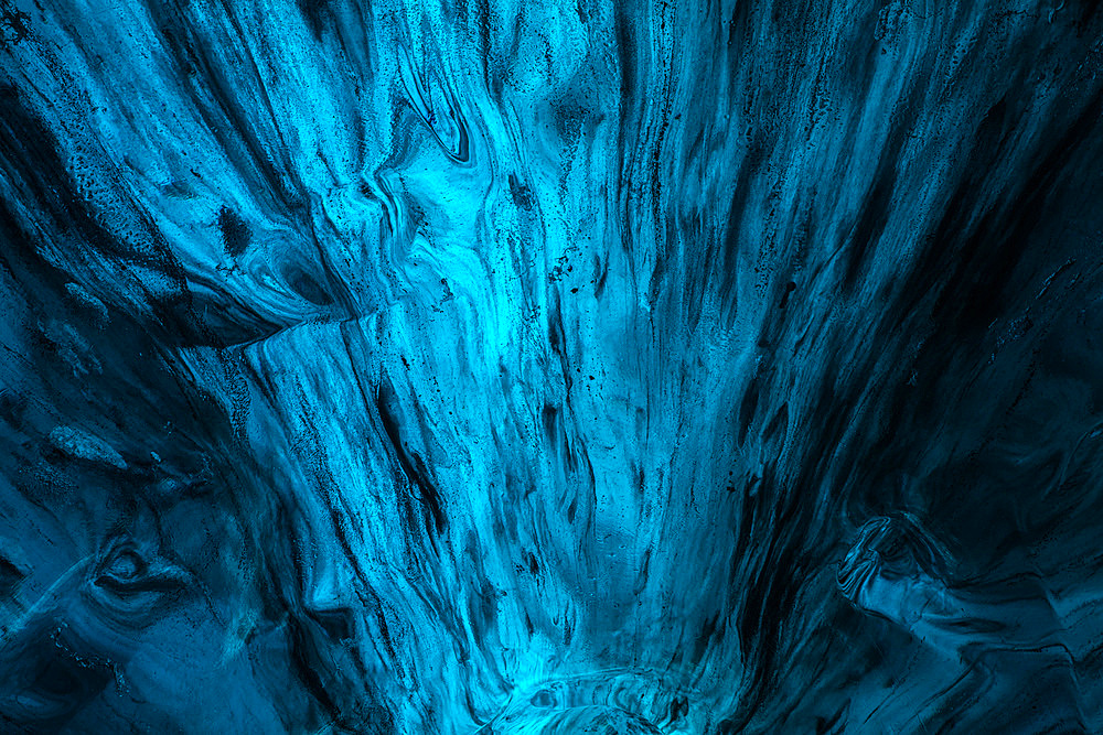 Blue ice texture in the caves in Jˆkuls·rlÛn glacier, Iceland, North Atlantic Ocean