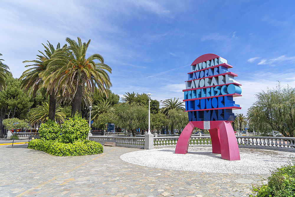 Viale delle Tamerici avenue, Seafront, San Benedetto del Tronto, Marche, Italy, Europe