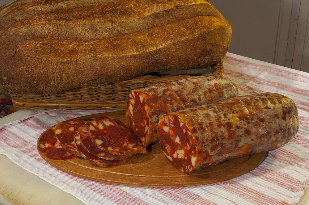 Ventricina is a spicy salami typical of Montenero di Bisaccia, Molise, Italy, Europe