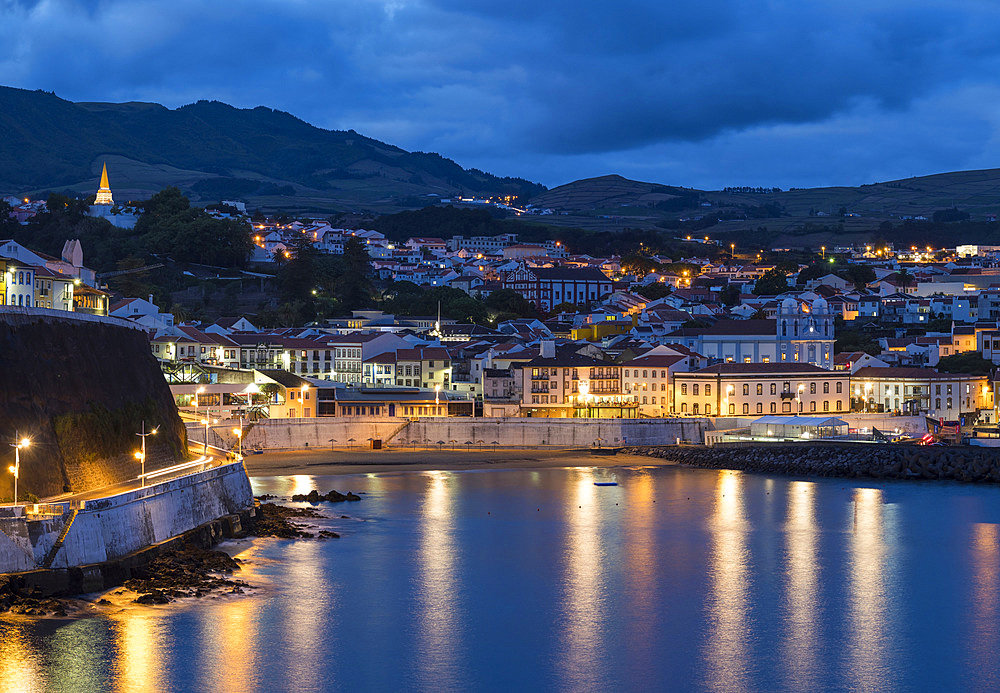 Cityscape. Capital Angra do Heroismo, the historic center is part of UNESCO world heritage. Island Ilhas Terceira, part of the Azores (Ilhas dos Acores) in the atlantic ocean, an autonomous region of Portugal. Europe, Azores, Portugal.