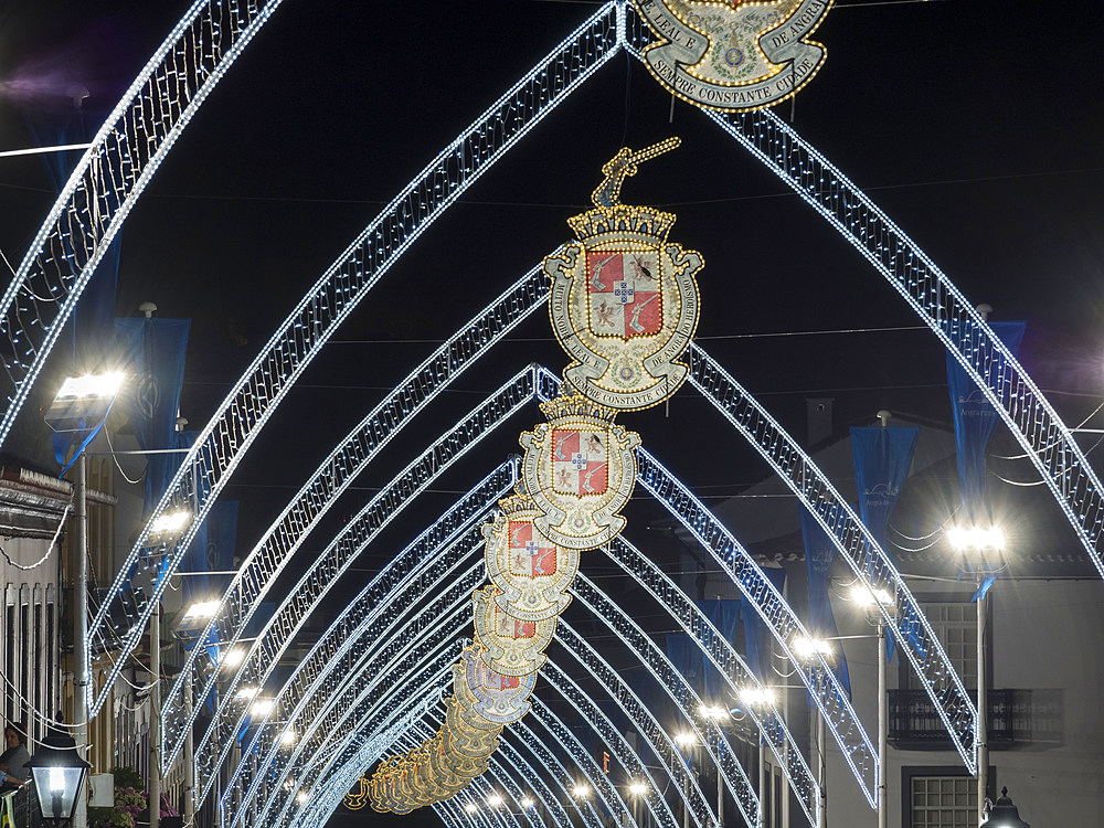 Religious and Folk festival Sanjoaninas, the biggest festival in the Azores. Capital Angra do Heroismo, listed as UNESCO World Heritage. Terceira Island, an island in the Azores (Ilhas dos Acores) in the Atlantic ocean. The Azores are an autonomous region of Portugal.Europe, Portugal, Azores