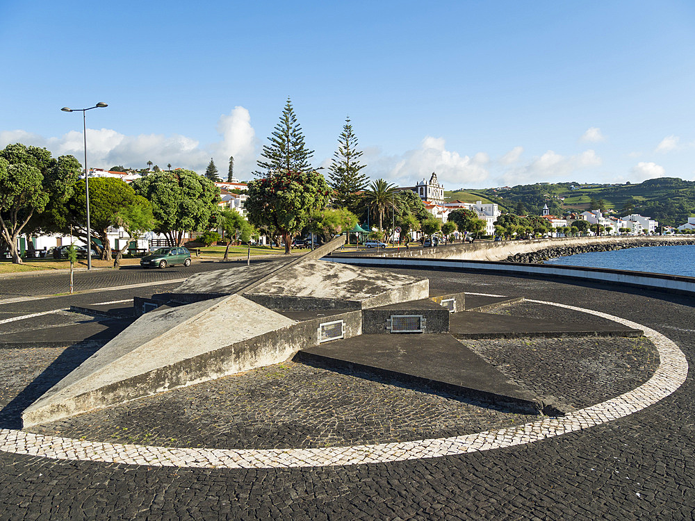 Horta, the main town on Faial. Faial Island, an island in the Azores (Ilhas dos Acores) in the Atlantic ocean. The Azores are an autonomous region of Portugal.