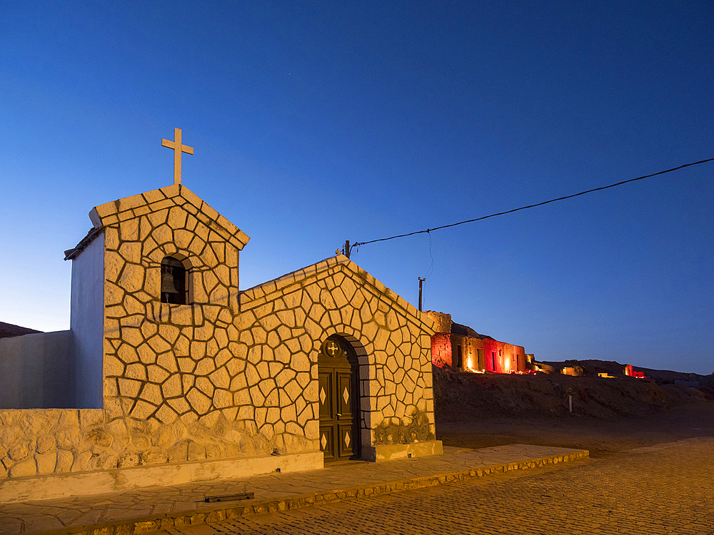 The church. Village Tolar Grande in Argentina near the salt flat Salar de Arizaro . South America, Argentina