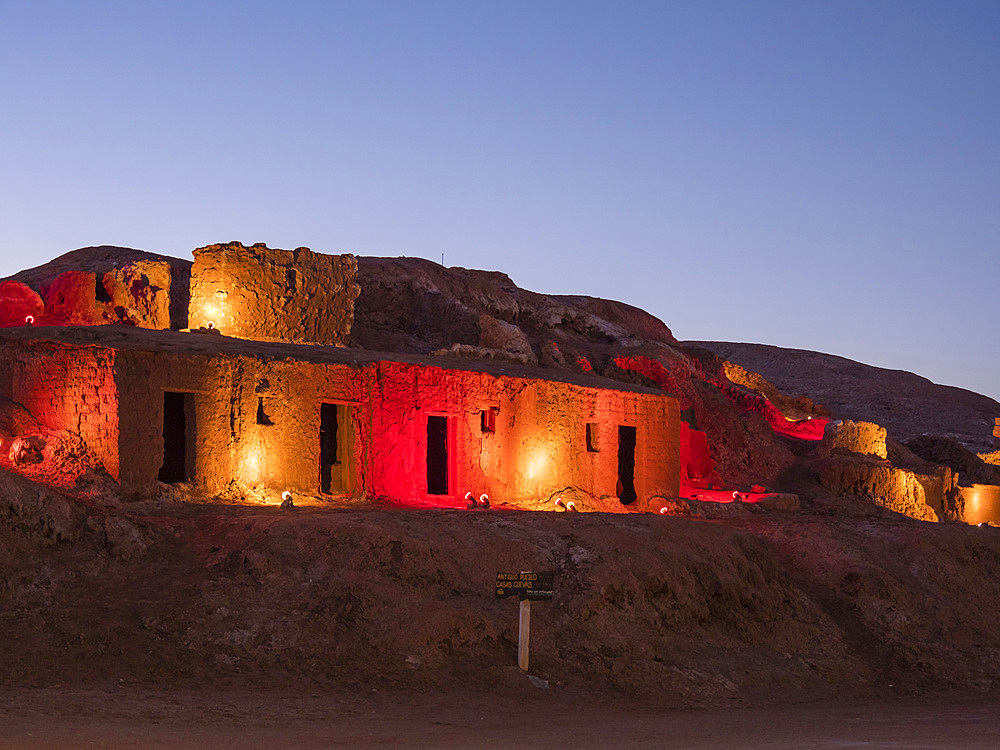 The ruins of the old town. Village Tolar Grande in Argentina near the salt flat Salar de Arizaro . South America, Argentina