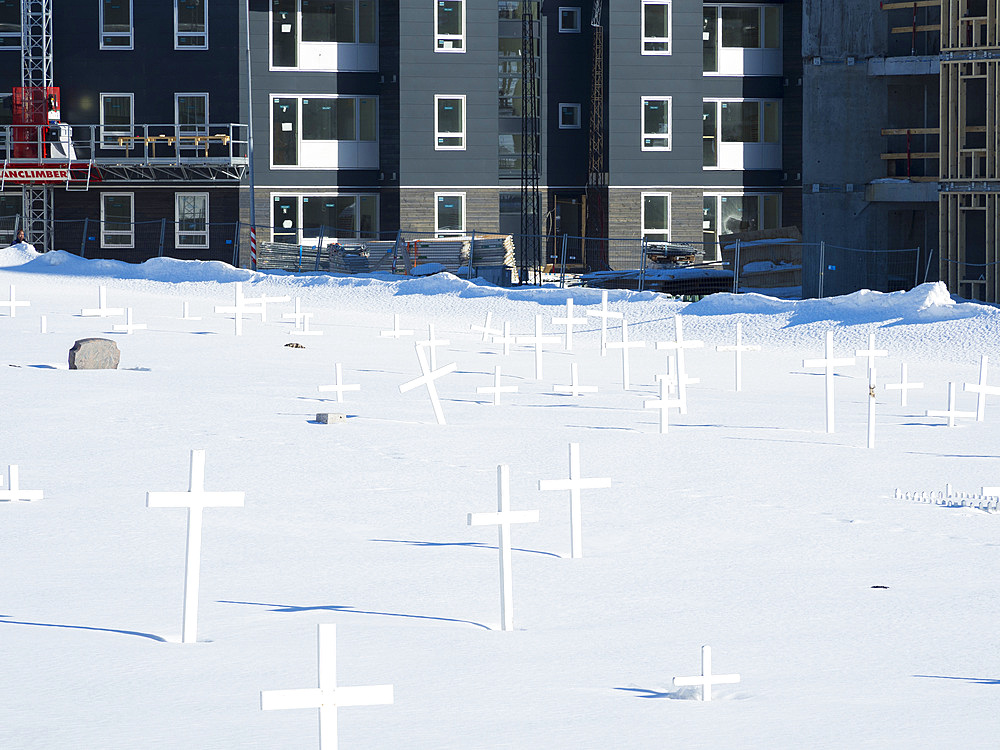 Old cemetery in Nuuk. Nuuk, the capital of Greenland. America, North America, Greenland