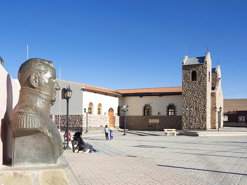 Church San Antonio de Padua. Mining town San Antonio de los Cobres, main town in the departamento Los Andes in Salta province. South America, Argentina