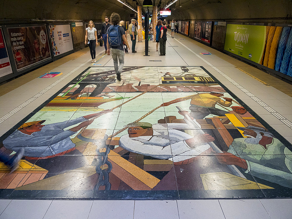 Plaza Italia, subway station in quarter Palermo. Buenos Aires, the capital of Argentina. South America, Argentina, November