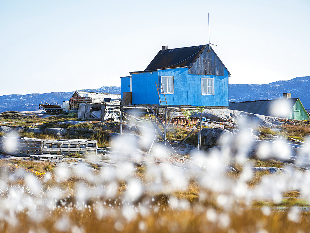 The Inuit village Oqaatsut (once called Rodebay) located in the Disko Bay. America, North America, Greenland, Denmark