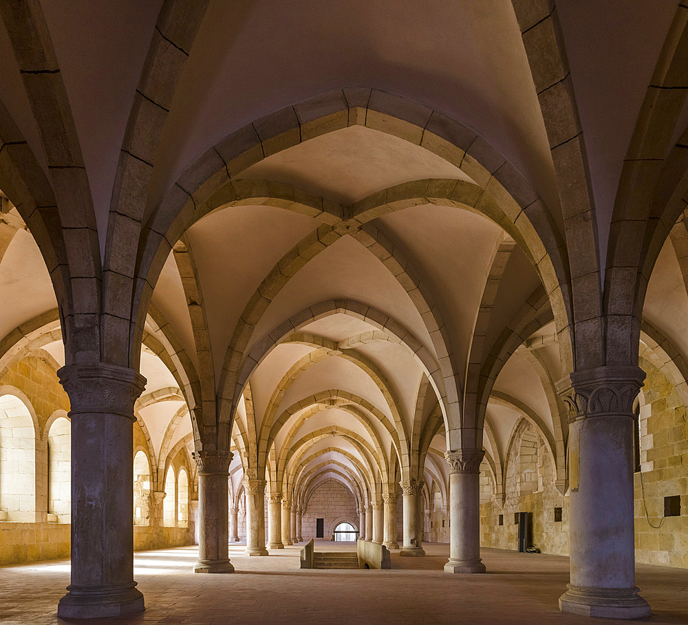 The dormitory. The monastery of Alcobaca, Mosteiro de Santa Maria de Alcobaca, listed as UNESCO world heritage site. Europe, Southern Europe, Portugal