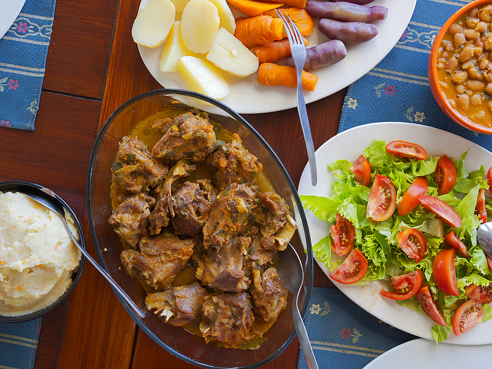 Typical dish of Cape Verde. Island Santo Antao, Cape Verde in the equatorial atlantic. April