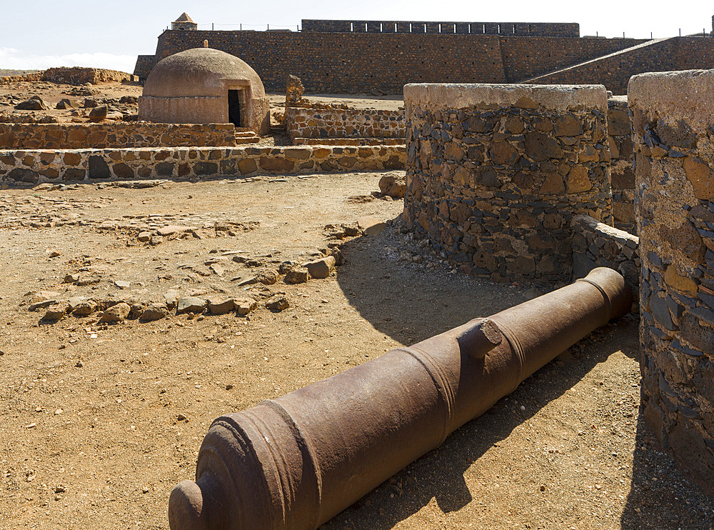 Fortress Forte Real de Sao Filipe. Cidade Velha, historic center of Ribeira Grande, listed as UNESCO world heritage. Island of Santiago (Ilha de Santiago), Islands of Cape Verde in the equatorial Atlantic.