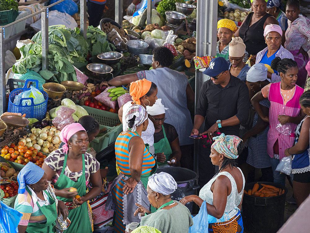 Mercado Municipal di Praia in Plato. The capital Praia on the island of Santiago (Ilha de Santiago), Cape Verde in the equatorial atlantic.