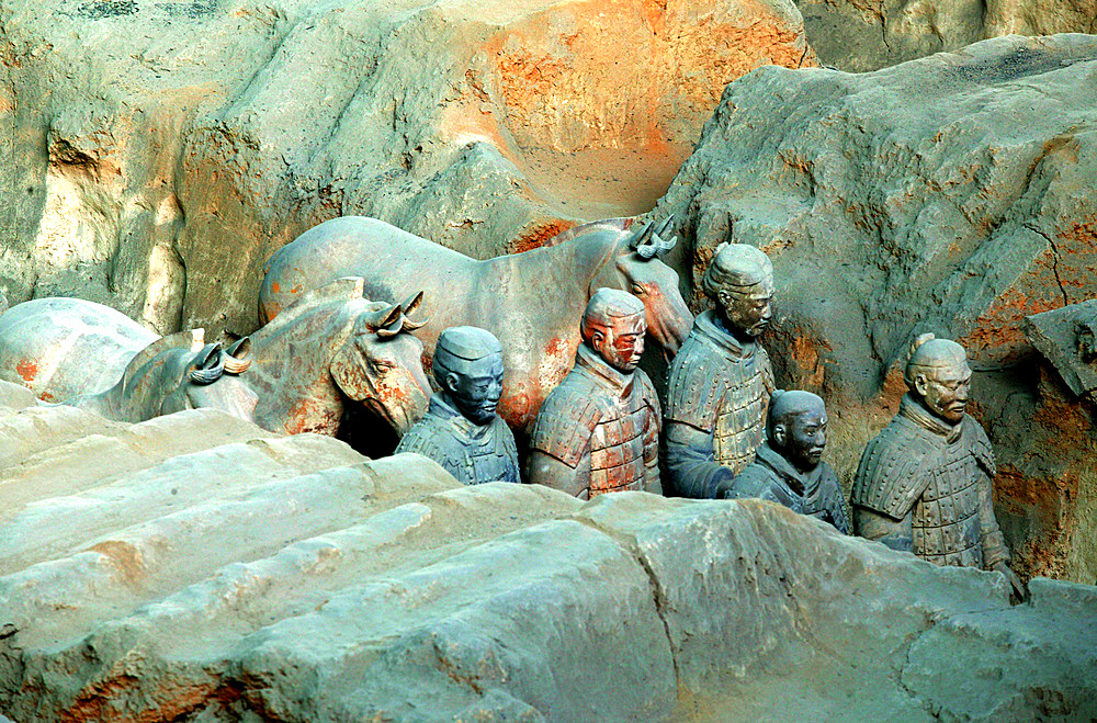 Xi'an's greatest and most important attraction: the Terracotta warriors.The terracotta warriors is part of the grand tomb, built by the first Chinese emperor,Qin Shi Huangdi, Shaanxi, Northwest China, Asia