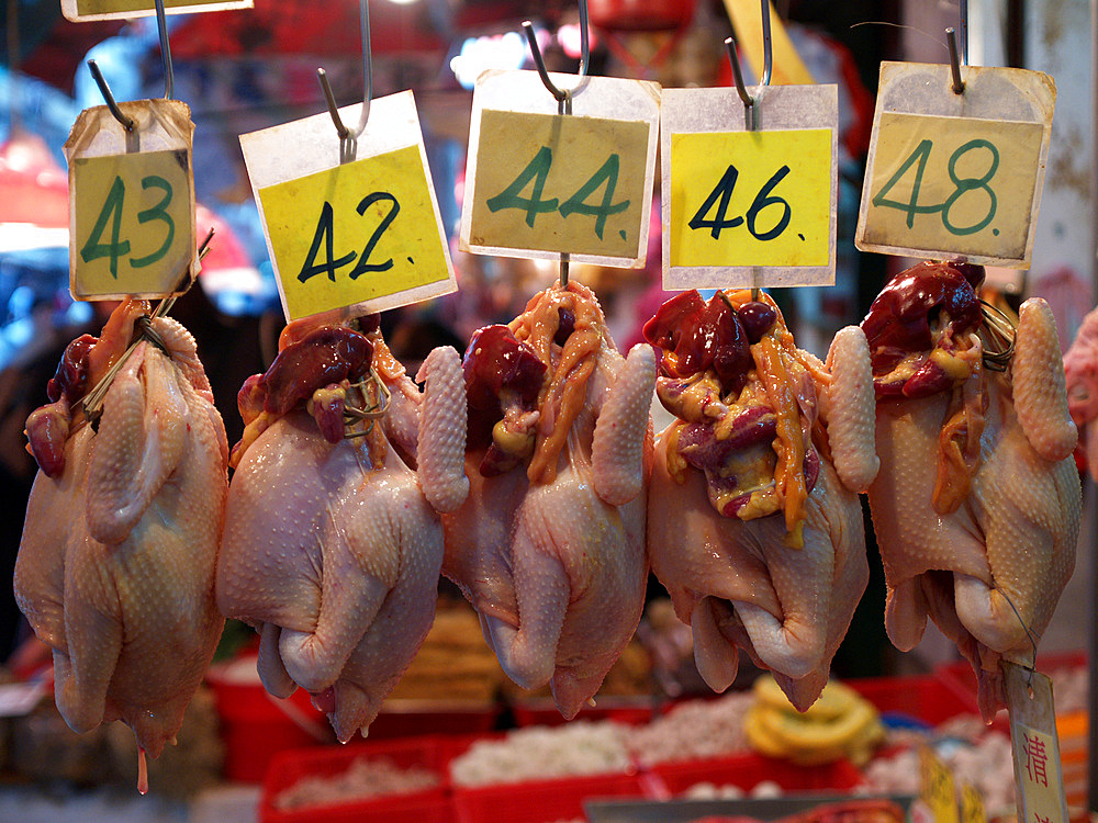 Butcher shop, Hong Kong, Special Administrative Region, China, Asia