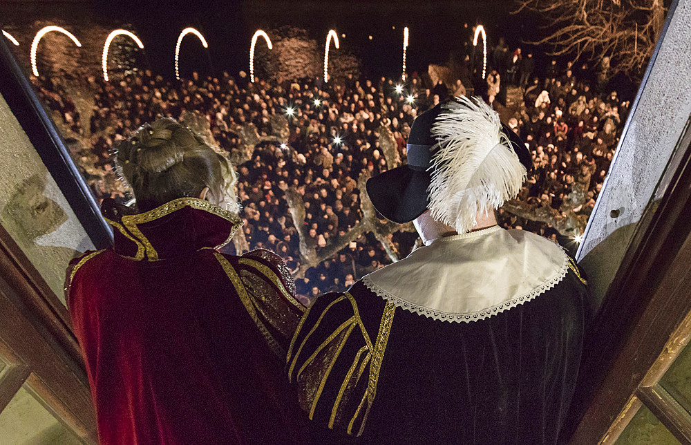 Pesa Vegia, Traditional winter popular feast, Bellano, Lake Como, Lombardy, Italy, Europe