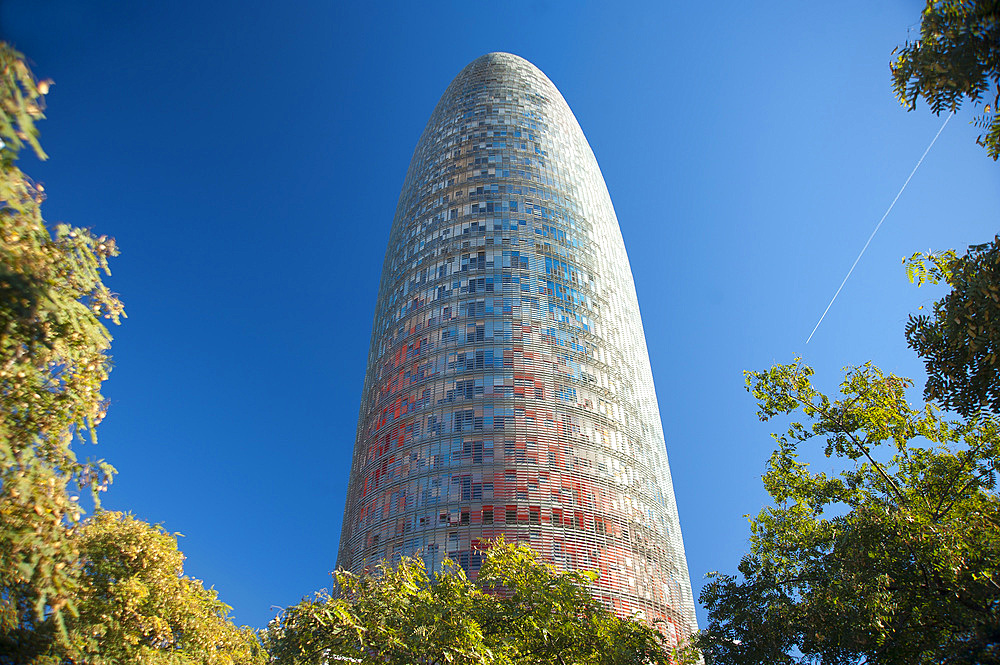 Agbar Tower, Barcelona, Catalonia, Spain, Europe