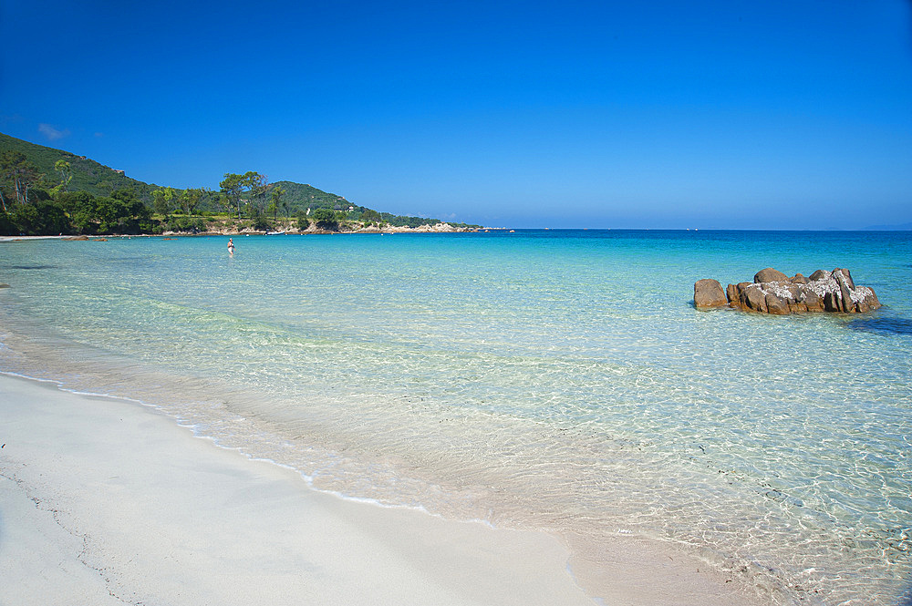 Plage de Mare e Sole beach, Pietrosella, Corsica, France, Europe