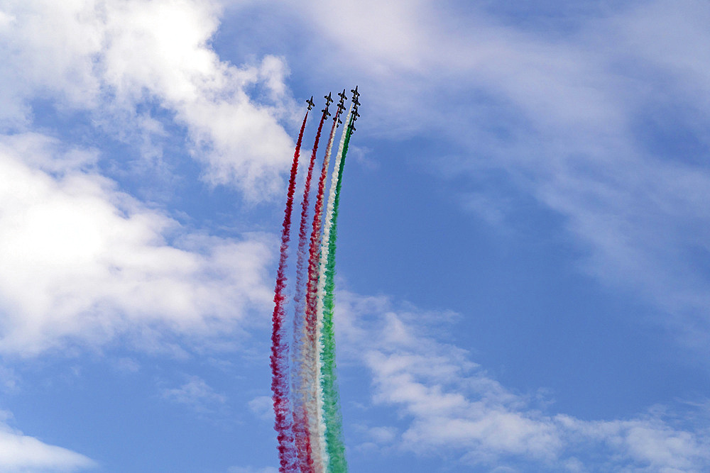 Manifestation of the Frecce Tricolori, San Benedetto del Tronto, Marche, Italy, Europe