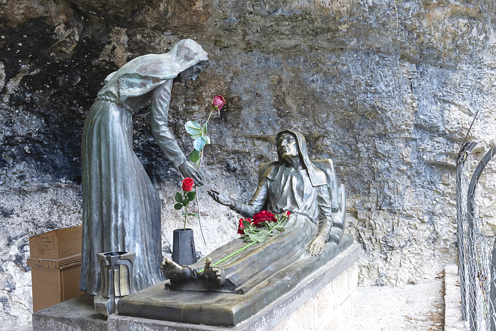 Garden of Miracles of Roccaporena, Statue of Santa Rita by Roberto Maleci, Umbria, Italy, Europe