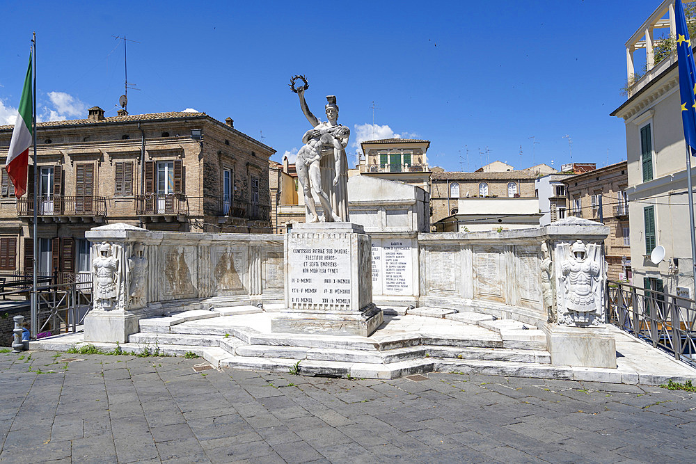 Piazza del Plebiscito square, War Memorial, Lanciano, Abruzzo, Italy, Europe