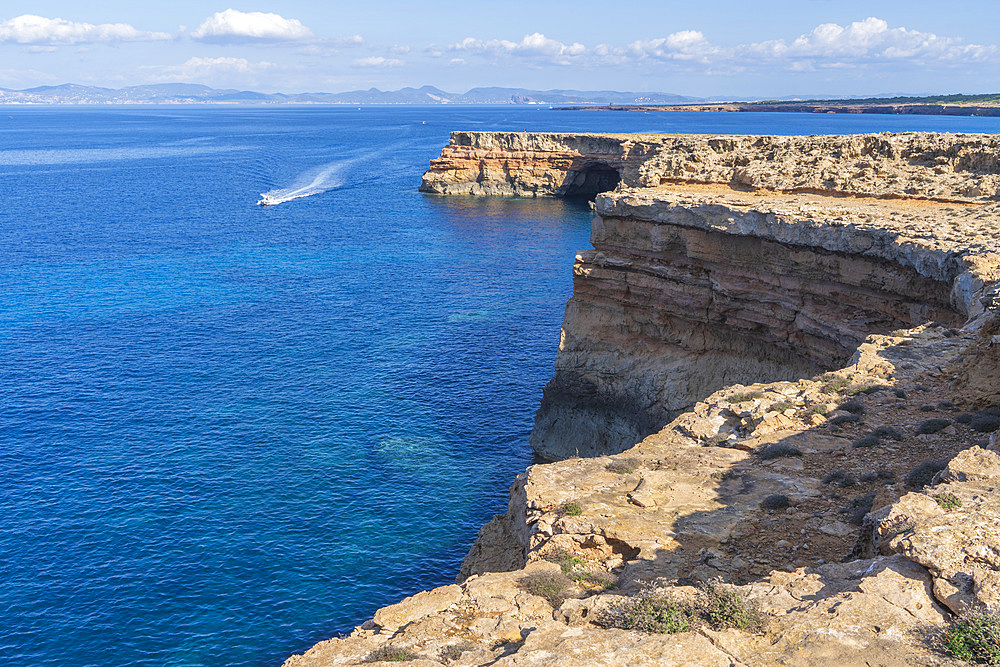 Punta Rasa, Cliff, Formentera, Balearis island, Spain,