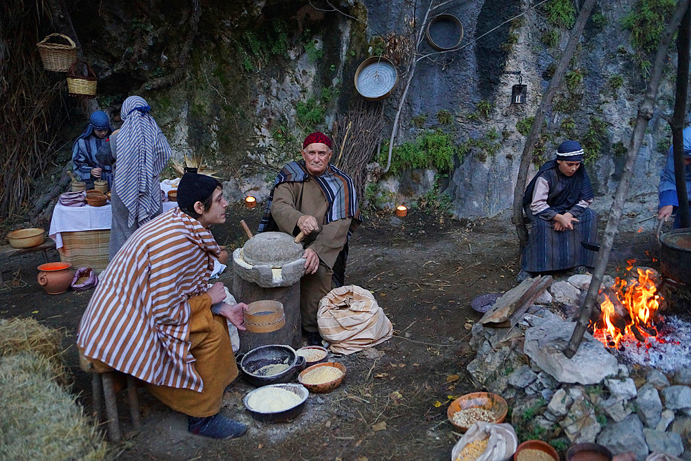 Living Nativity, Ancient Crafts, Genga, Marche, Italy, Europe