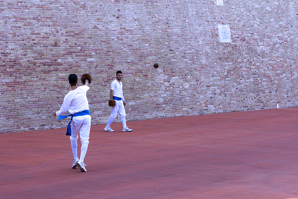 Reenactment of the Ball Game with Bracelet, Treia, Marche, Italy, Europe