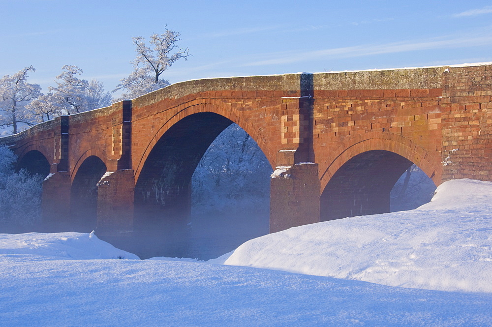 Eden Bridge at Lazonby, Eden Valley, Cumbria, England, United Kingdom, Europe