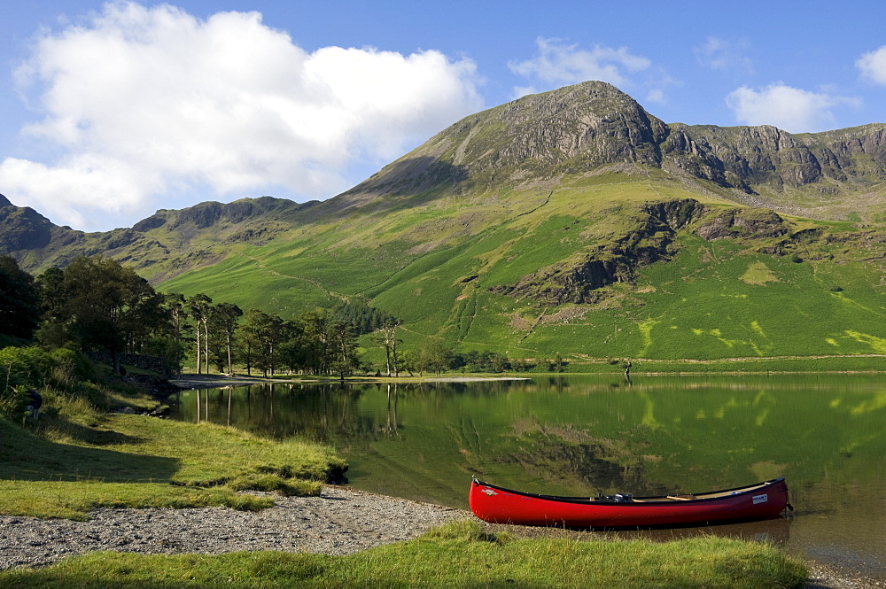 The head of Lake Buttermere and High Stile, Lake District National Park, Cumbria, England, United Kingdom, Europe